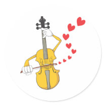 Romantic Violin Serenading Stickers