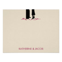 Romantic Vows Wedding Thank You Cards Invite
