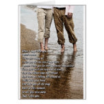 Romantic walk on the beach Card