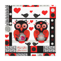Romantic wedding or valentine print with text gallery wrapped canvas