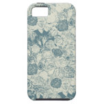 Romantic White and Blue Roses iPhone 5 Cases