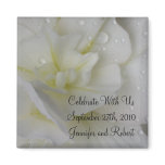Romantic White Begonia Magnet