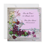 ROMANTICA  4 MONOGRAM, Pink invitations