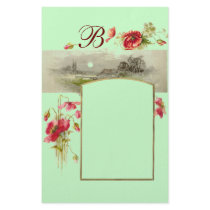 ROMANTİCA MONOGRAM / POPPIES,red,green