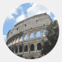 Rome antique Colosseum Adhésifs Ronds