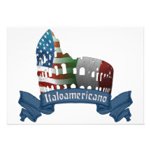 Rome Coliseum Italian American Invitations