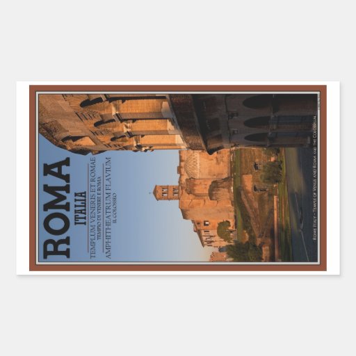 Rome - Colosseum and Temple of Venus Stickers