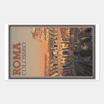 Rome - Colosseum and the Moon Rectangle Sticker