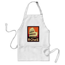 rome italy coliseum europe vintage retro travel aprons