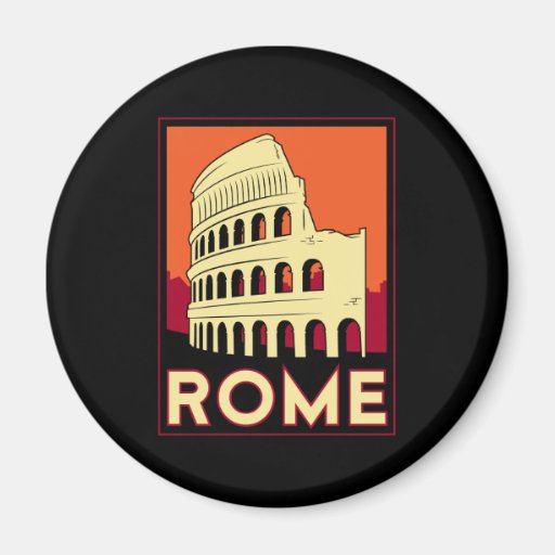 rome italy coliseum europe vintage retro travel magnets