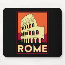 rome italy coliseum europe vintage retro travel mousepads