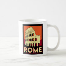 rome italy coliseum europe vintage retro travel mug