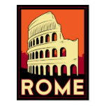 rome italy coliseum europe vintage retro travel post card