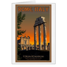 Rome - Temple Ruins in Forum Romanum Greeting Cards