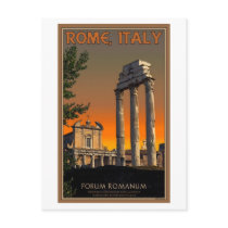 Rome - Temple Ruins in Forum Romanum Postcards