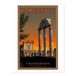 Rome - Temple Ruins in Forum Romanum Postcards