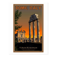 Rome - Temple Ruins in Forum Romanum Postcards