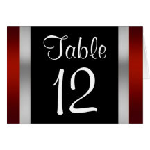 Romeo & Juliet, Central Park NYC Table Number Card