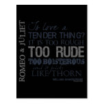 Romeo & Juliet Love Quote Postcards