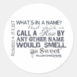 Romeo & Juliet Name Quote Stickers
