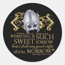 Romeo & Juliet Quote (Gold Version) Stickers