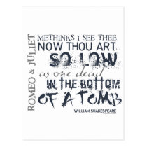 Romeo & Juliet Tomb Quote postcards