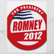 Romney 2012 button flyers