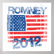 ROMNEY 2012 FLAG POSTER