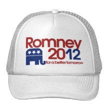 Romney 2012 for a better tomorrow hats