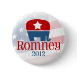 Romney 2012, Single Star Elephant Graphic buttons