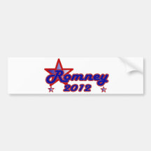 Romney 2012 Smooth Star Bumper Sticker