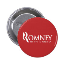 Romney Believe in America Button (Red)