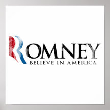 Romney - Believe in America Poster