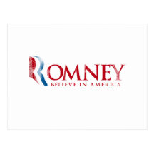 Romney - Believe in America (red) Postcard