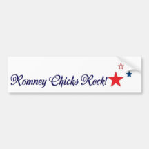 Romney Chicks Rock Bumper Stickers