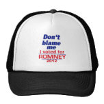 Romney Don't Blame Me Mesh Hat
