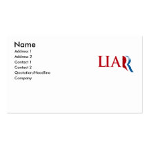 Romney est un menteur carte de visite