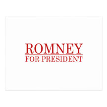ROMNEY FOR PRESIDENT (Red) Post Card