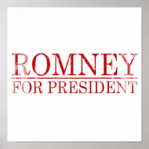 ROMNEY FOR PRESIDENT (Red) Print