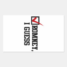Romney, I guess Rectangle Sticker