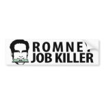 Romney Job Killer Bumper Stickers