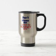 Romney ne me blâment pas mugs à café