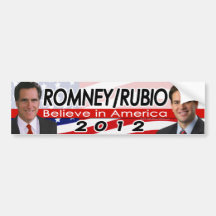 Romney/Rubio 2012 Republican Presidential Election Bumper Sticker