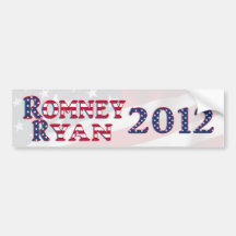 Romney Ryan 2012 Election Bumper Sticker