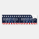 Romney Ryan 2012 Perspective Stripes Bumper Sticker