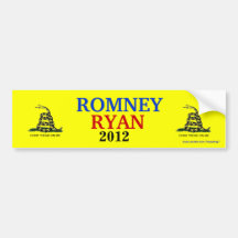 ROMNEY RYAN GADSDEN FLAG BUMPER STICKER