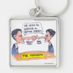 Romney Ryan Pinocchio Merger Funny Gifts & Tees Keychains