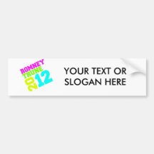 ROMNEY THUNE VP NEON COLLEGIATE.png Bumper Sticker