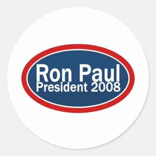 Ron Paul 2008 Autocollant Rond