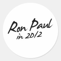 RON PAUL 2012 Autograph Round Stickers